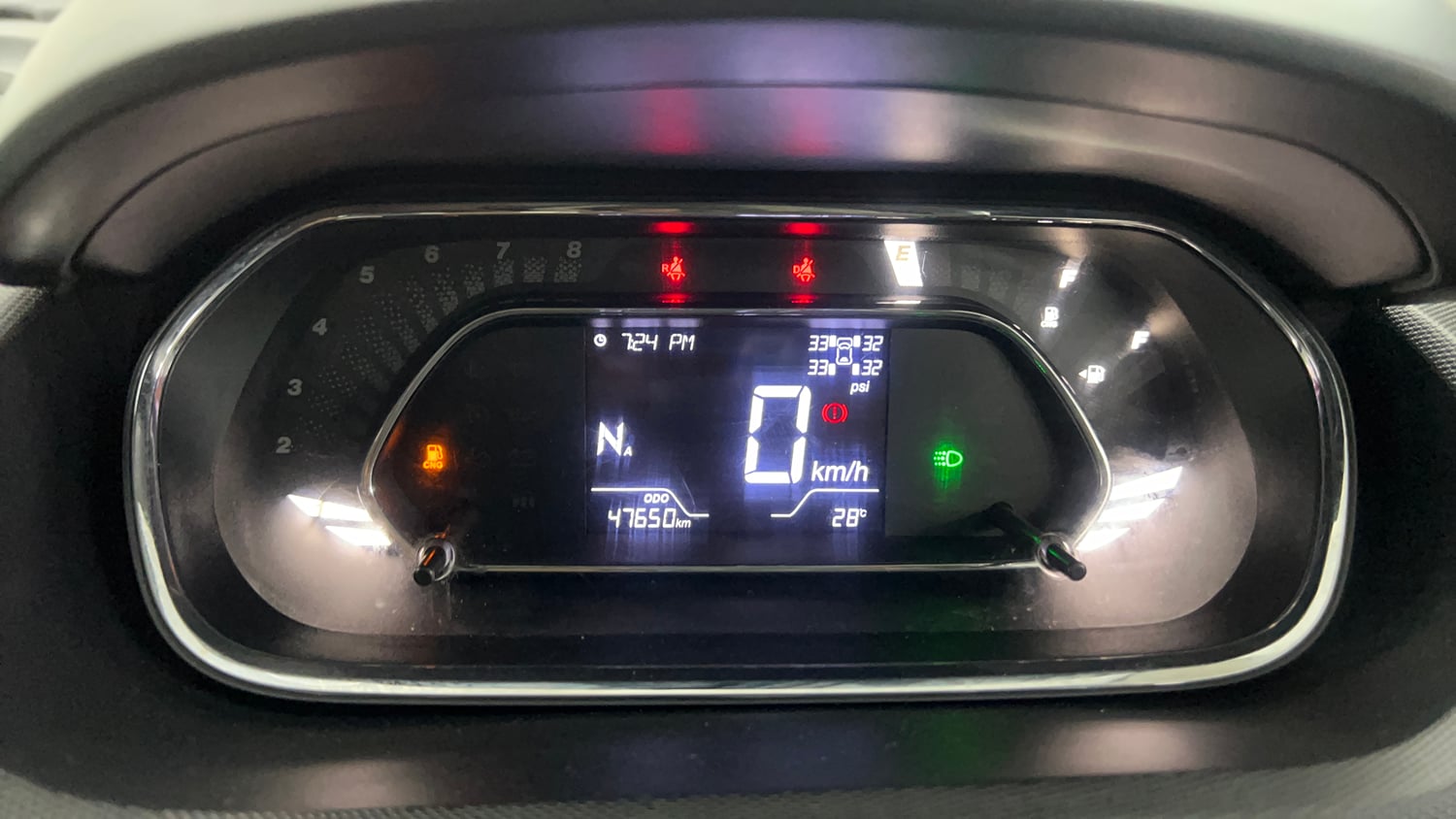 Used 2024 Tata Tigor XZA Plus iCNG Cng Automatic interior CLUSTERMETER VIEW