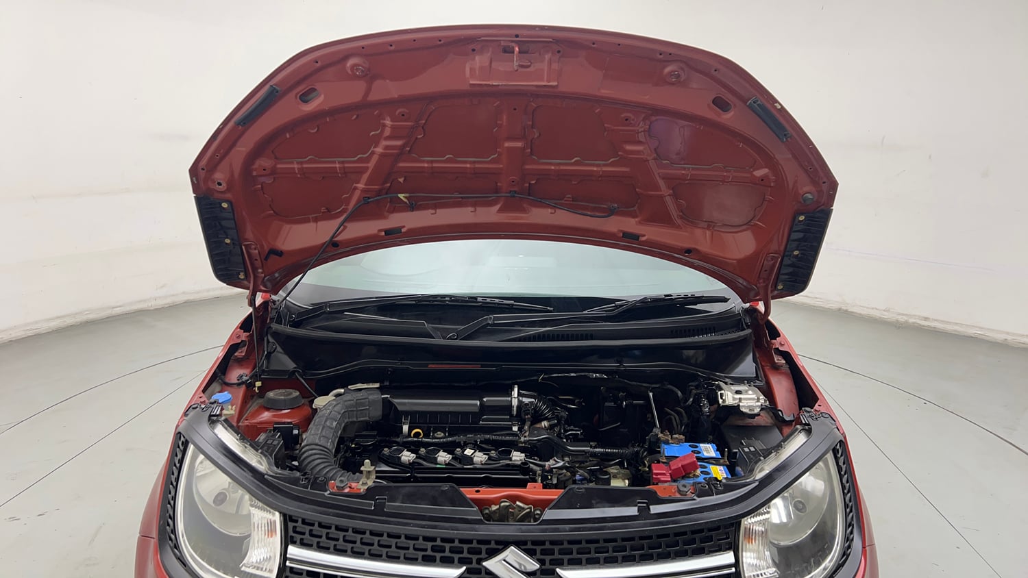 Used 2018 Maruti Suzuki Ignis Delta 1.2 AMT Petrol Automatic engine ENGINE & BONNET OPEN FRONT VIEW
