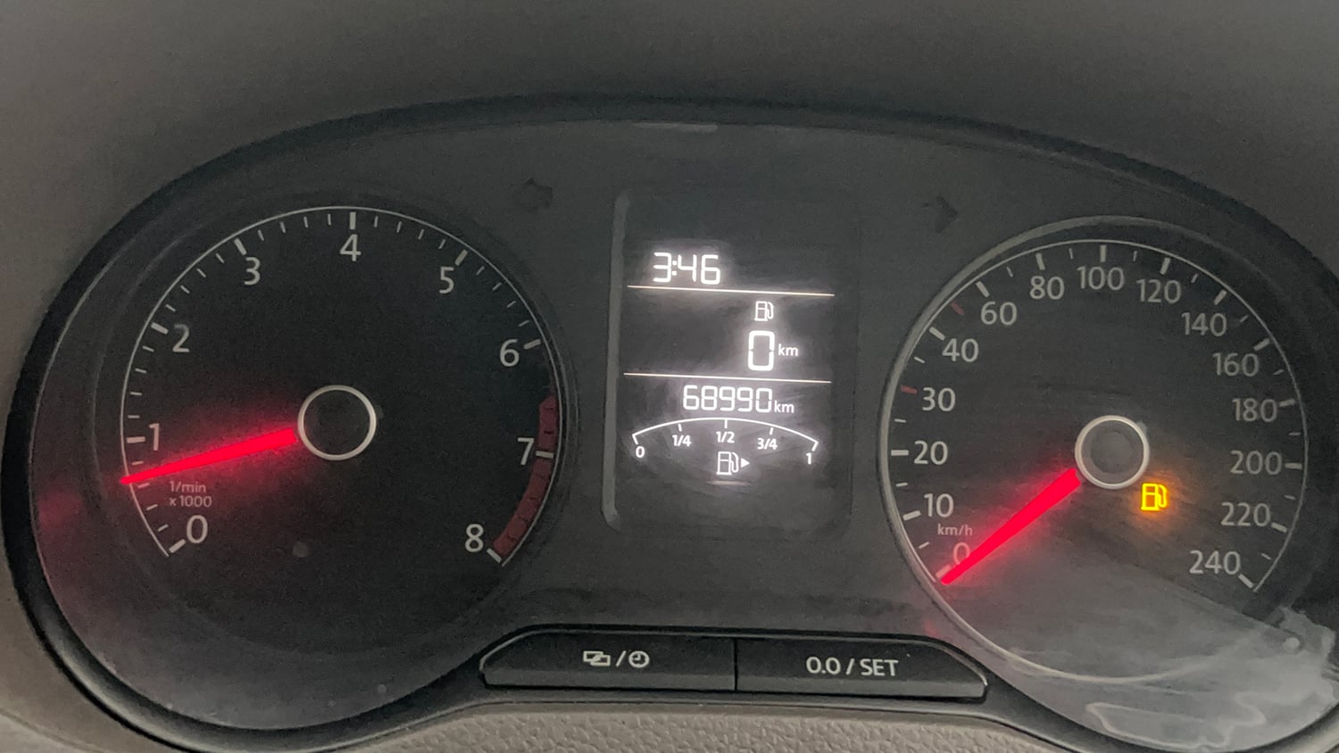 Used 2019 Volkswagen Vento Highline 1.6 (P) Petrol Manual interior CLUSTERMETER VIEW