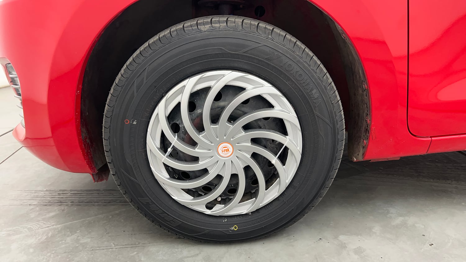 Used 2020 Maruti Suzuki Swift LXi Petrol Manual tyres LEFT FRONT TYRE RIM VIEW