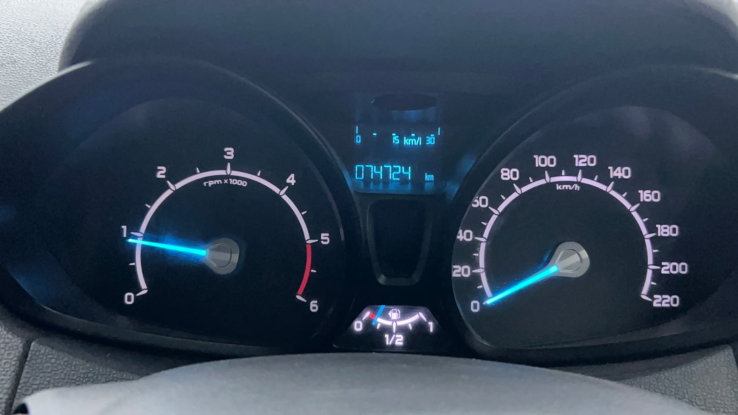 Used 2018 Ford EcoSport Trend 1.5L TDCi Diesel Manual interior CLUSTERMETER VIEW