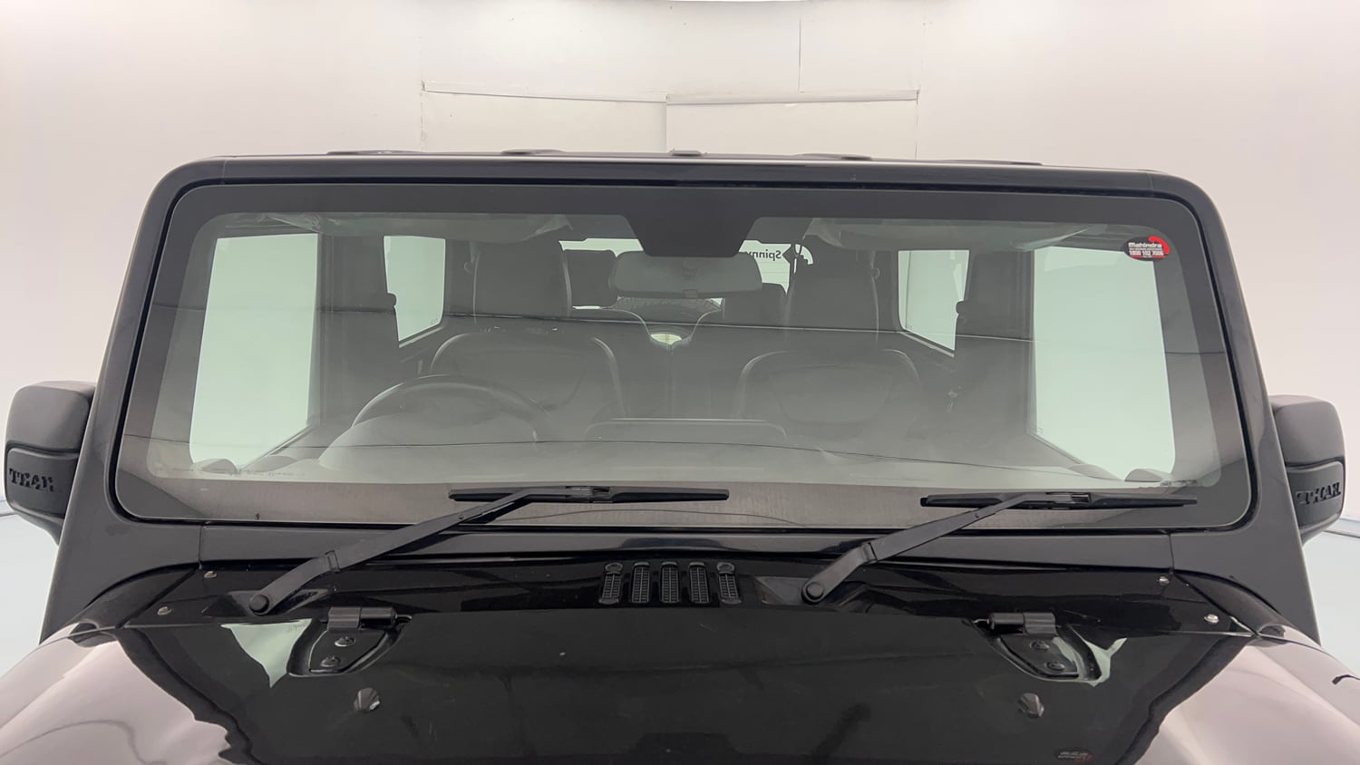 Used 2023 Mahindra Thar LX Hard Top Petrol AT RWD Petrol Automatic exterior FRONT WINDSHIELD VIEW