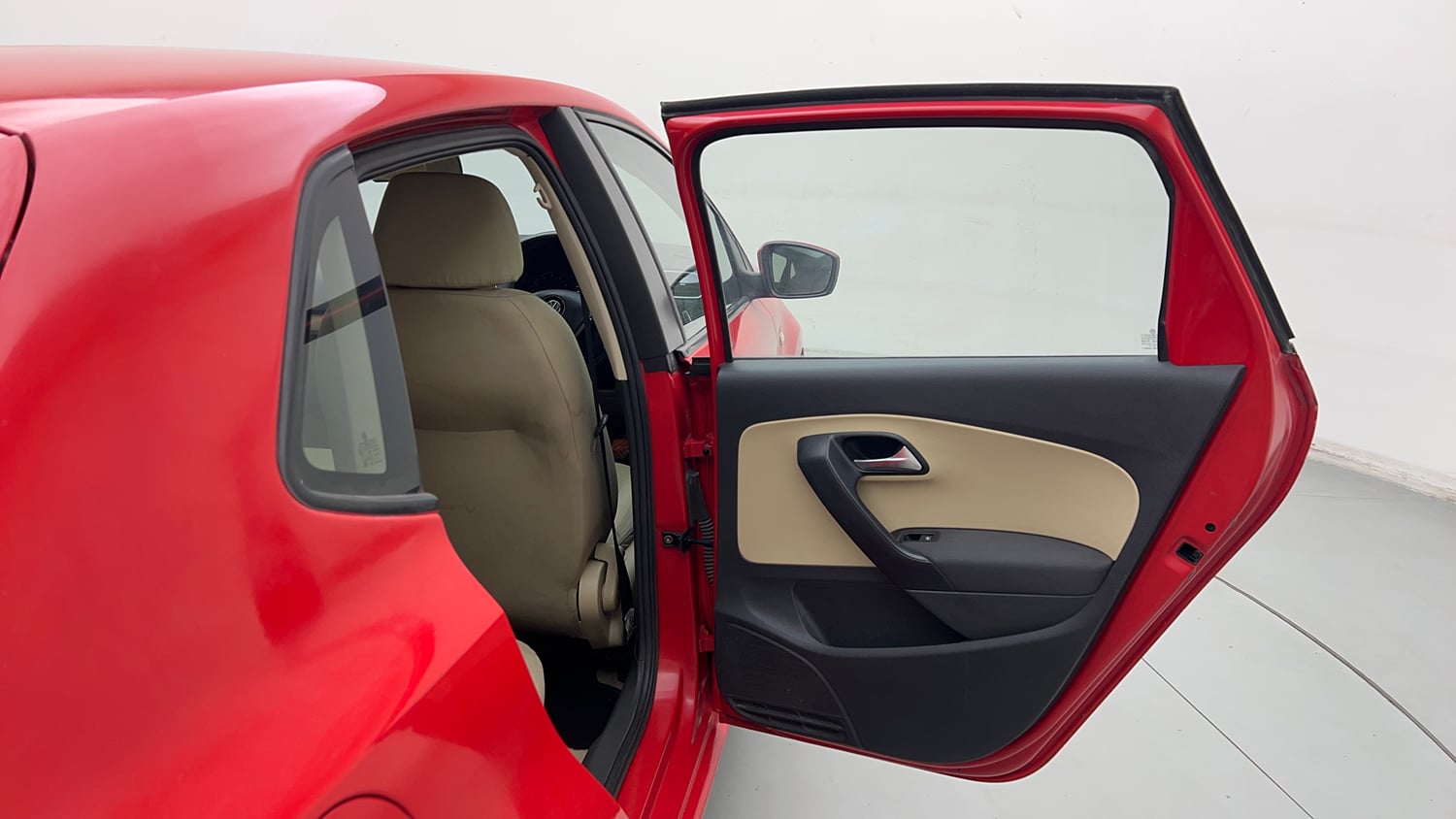 Used 2015 Volkswagen Polo Highline1.2L (P) Petrol Manual interior RIGHT REAR DOOR OPEN VIEW
