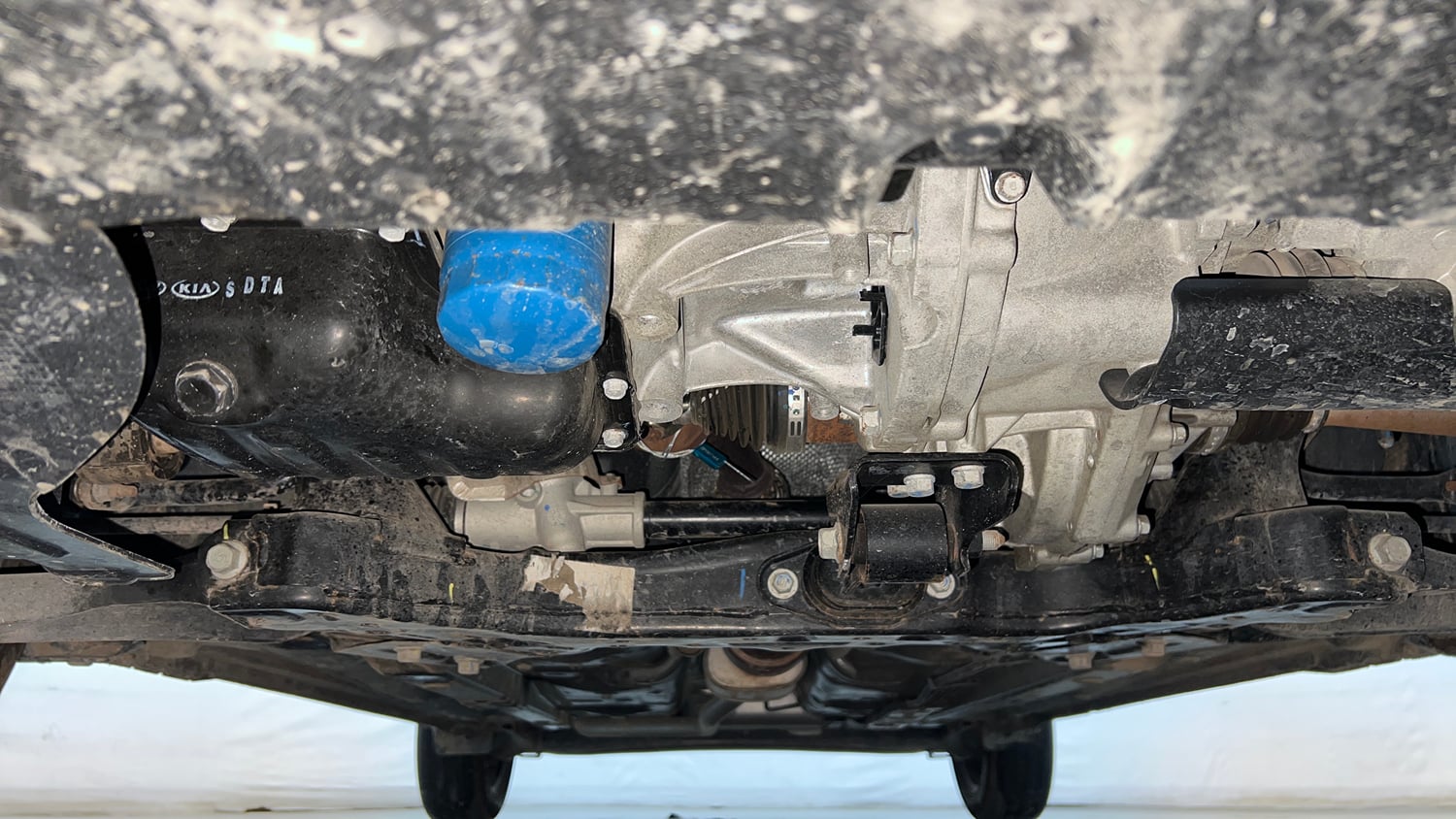 Used 2023 Hyundai Grand i10 Nios Sportz AMT 1.2 Kappa VTVT Petrol Automatic extra FRONT LEFT UNDERBODY VIEW