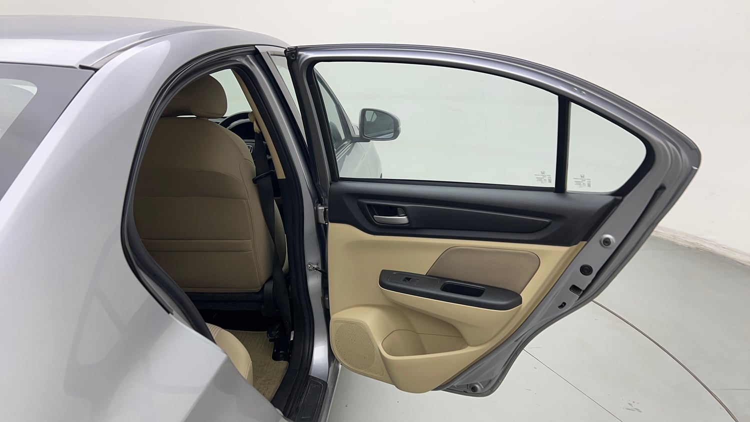 Used 2023 Honda Amaze VX 1.2 Petrol CVT Petrol Automatic interior RIGHT REAR DOOR OPEN VIEW