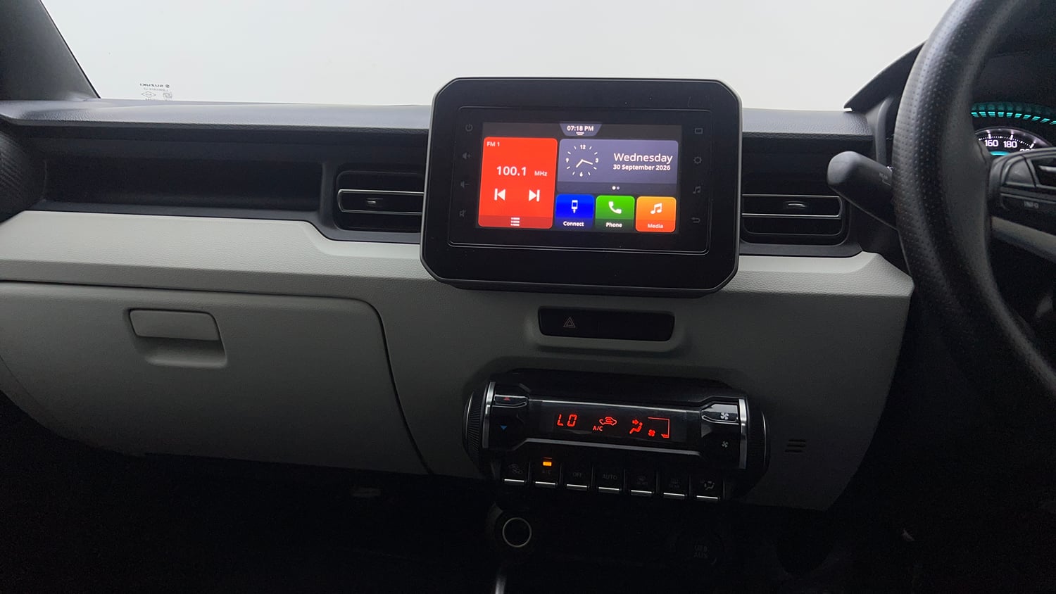 Used 2023 Maruti Suzuki Ignis Alpha 1.2 AMT Petrol Automatic interior MUSIC SYSTEM & AC CONTROL VIEW