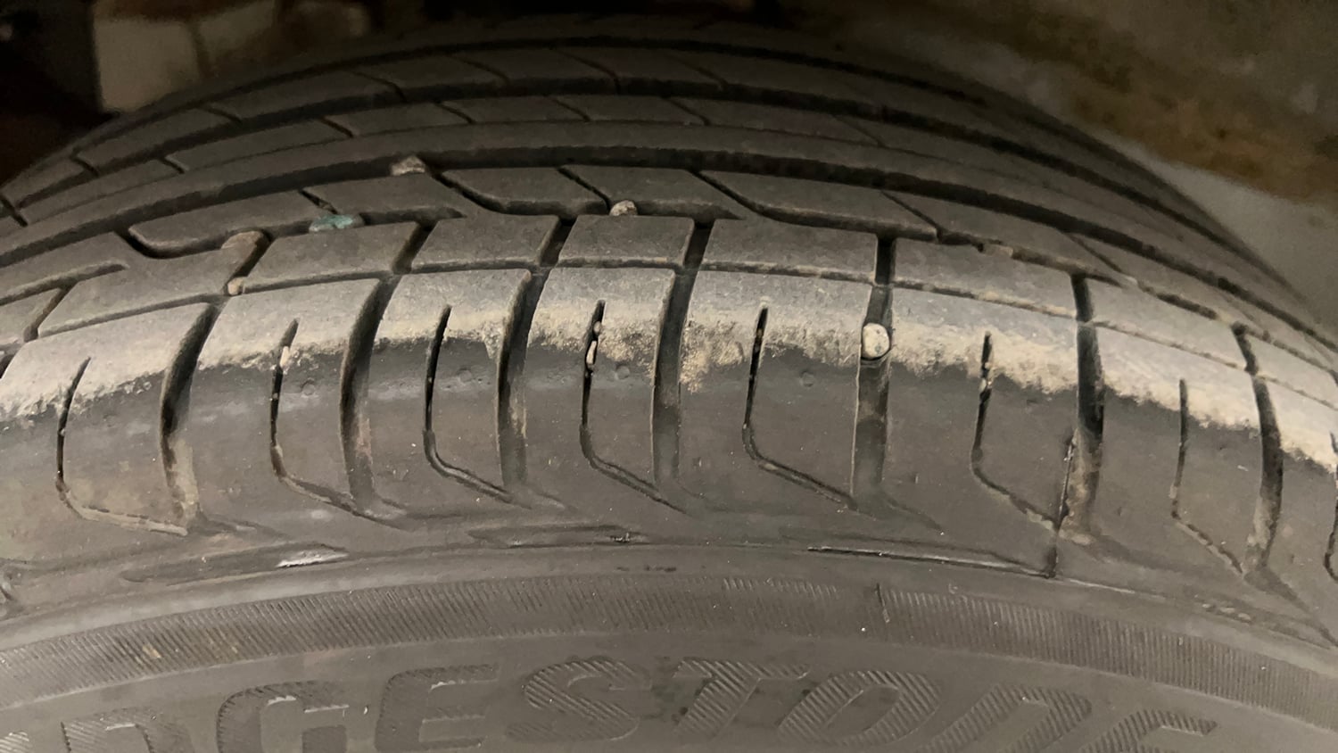 Used 2024 Tata Nexon Creative Plus S 1.2 Revotron Petrol 7DCA Petrol Automatic tyres RIGHT REAR TYRE TREAD VIEW