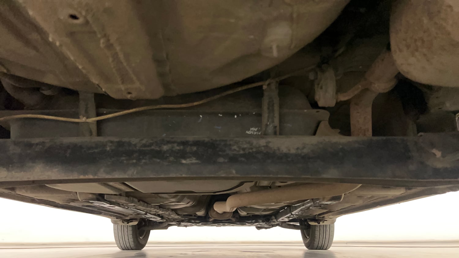 Used 2016 Hyundai Grand i10 Magna 1.2 Kappa VTVT CNG (outside fitted) Cng Manual extra REAR UNDERBODY VIEW (TAKEN FROM REAR)