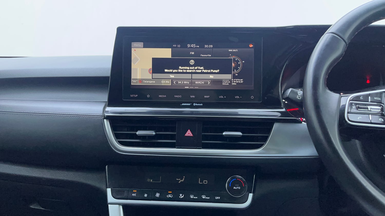 Used 2022 Kia Seltos GTX Plus 1.4 DCT Petrol Automatic interior MUSIC SYSTEM & AC CONTROL VIEW