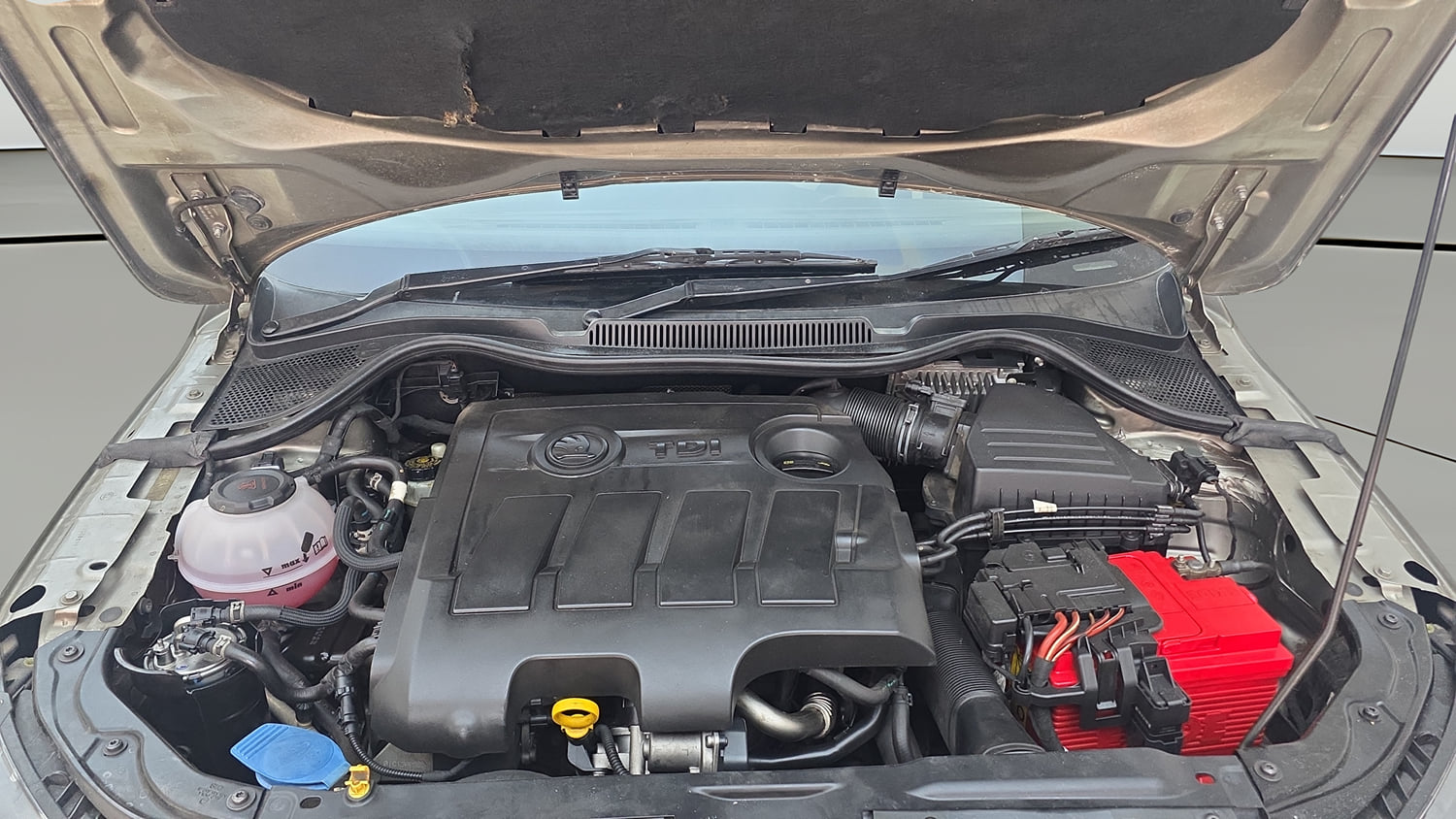 Used 2019 Skoda Rapid Ambition 1.5 TDI Diesel Manual engine ENGINE & BONNET OPEN FRONT VIEW