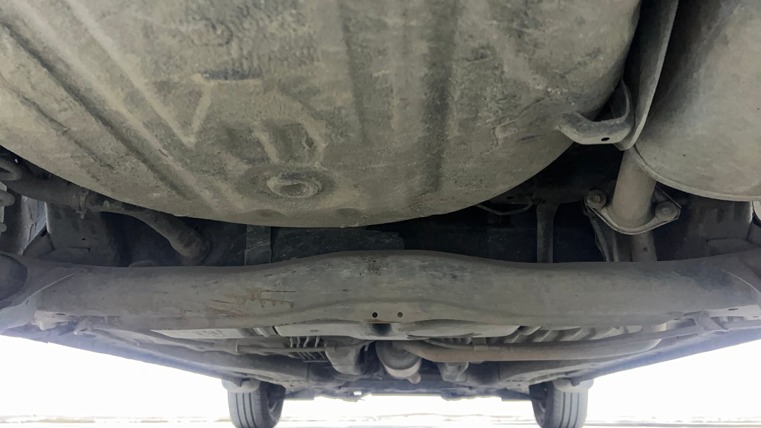 Used 2013 Honda Brio S MT Petrol Manual extra REAR UNDERBODY VIEW (TAKEN FROM REAR)