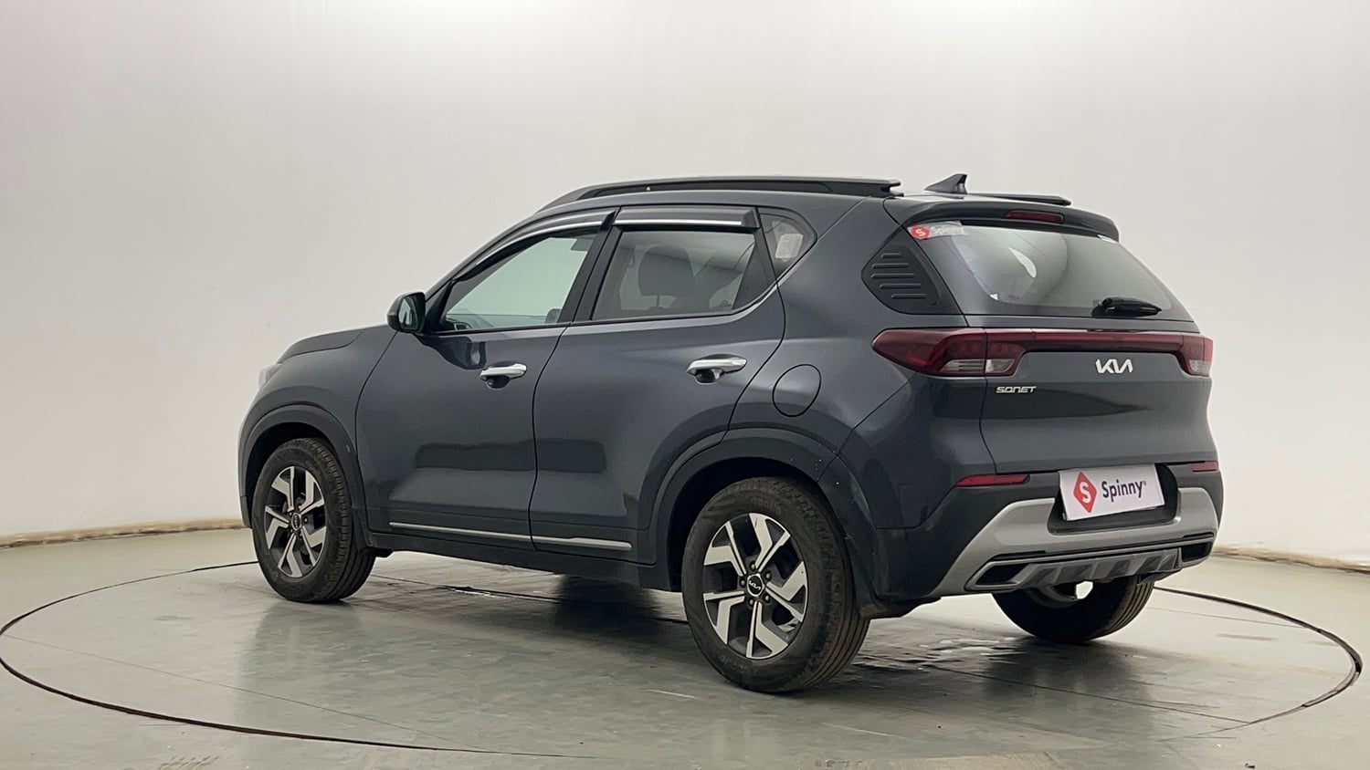 Used 2022 Kia Sonet HTX Plus 1.5 Diesel Manual exterior LEFT REAR CORNER VIEW