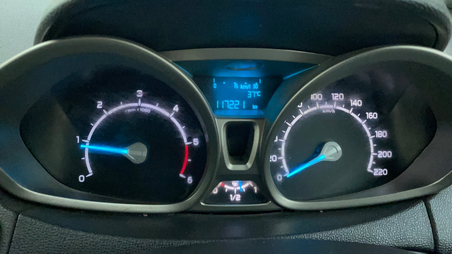 Used 2016 Ford EcoSport Titanium 1.5L TDCi Diesel Manual interior CLUSTERMETER VIEW