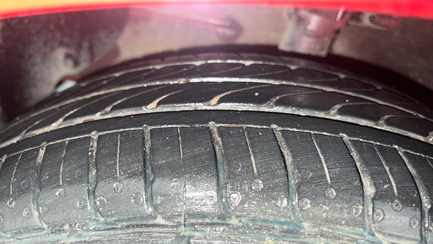 Used 2021 Hyundai Grand i10 Nios Magna Corporate Edition 1.2 Kappa VTVT Petrol Manual tyres LEFT FRONT TYRE TREAD VIEW