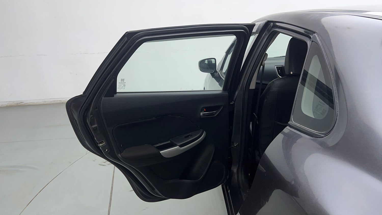 Used 2017 Maruti Suzuki Baleno Delta 1.2 Petrol Manual interior LEFT REAR DOOR OPEN VIEW
