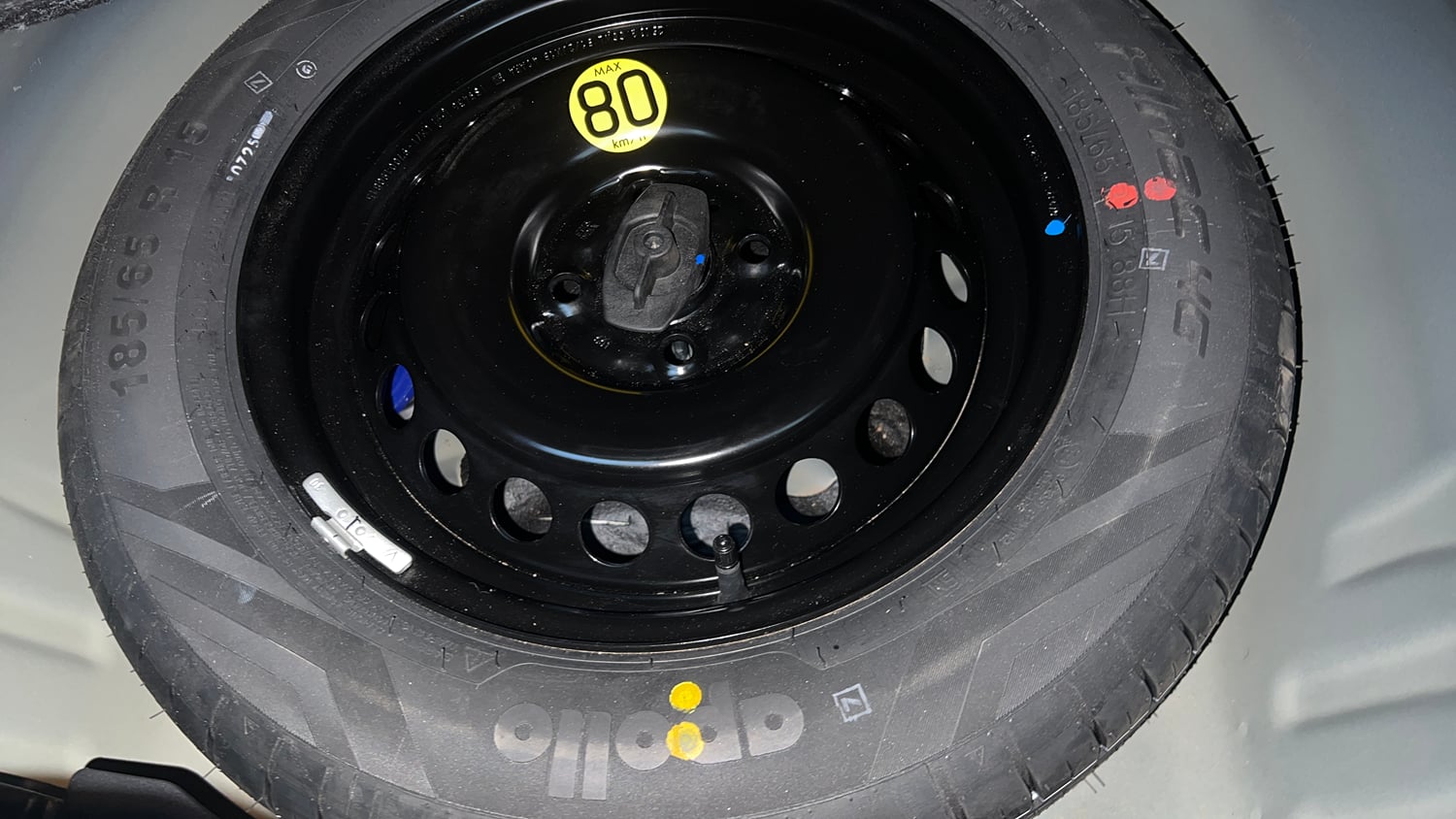 Used 2025 Maruti Suzuki Baleno Alpha MT Petrol Manual tyres SPARE TYRE VIEW