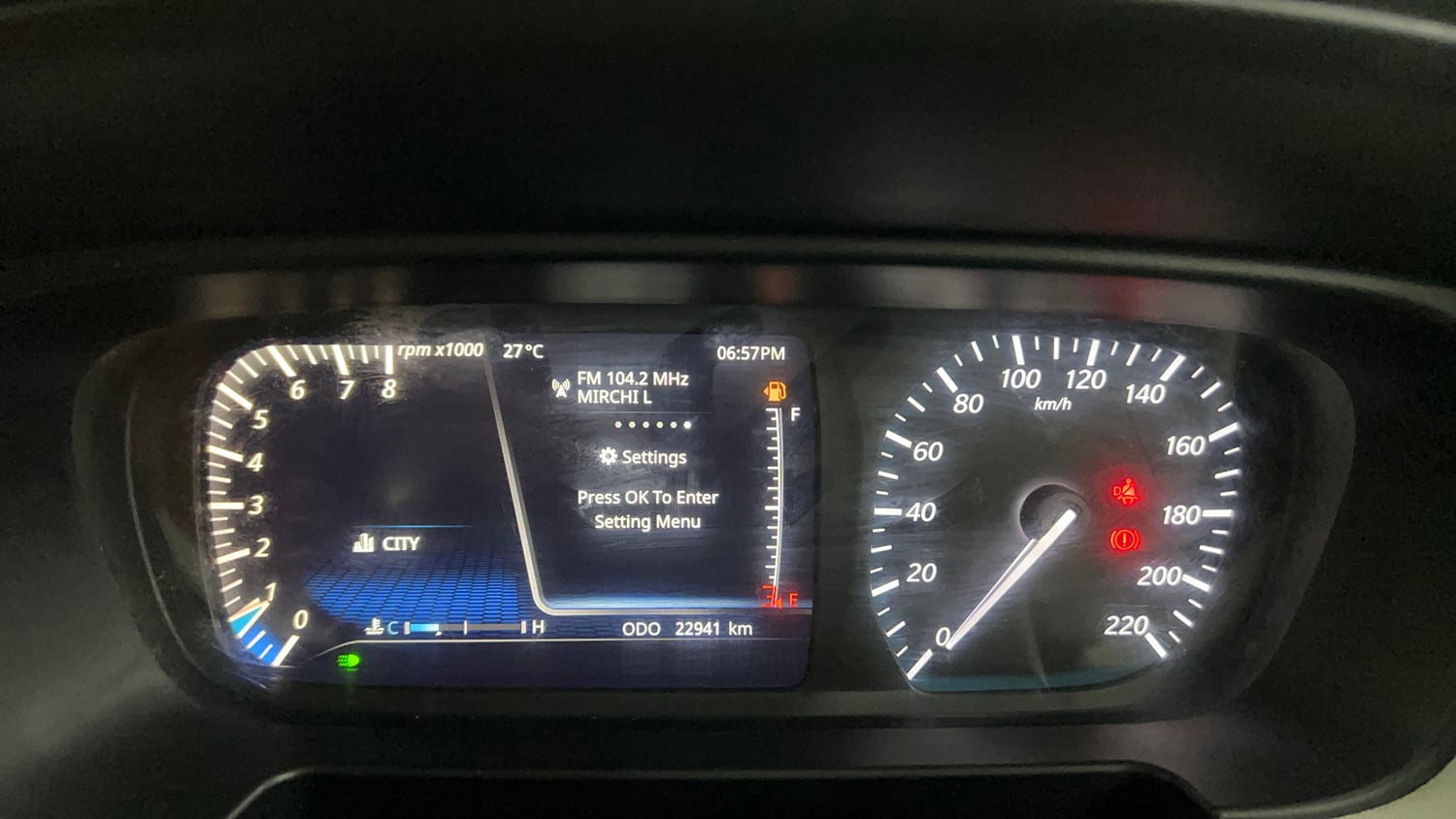 Used 2023 Tata Punch Creative Dual Tone Petrol Manual interior CLUSTERMETER VIEW