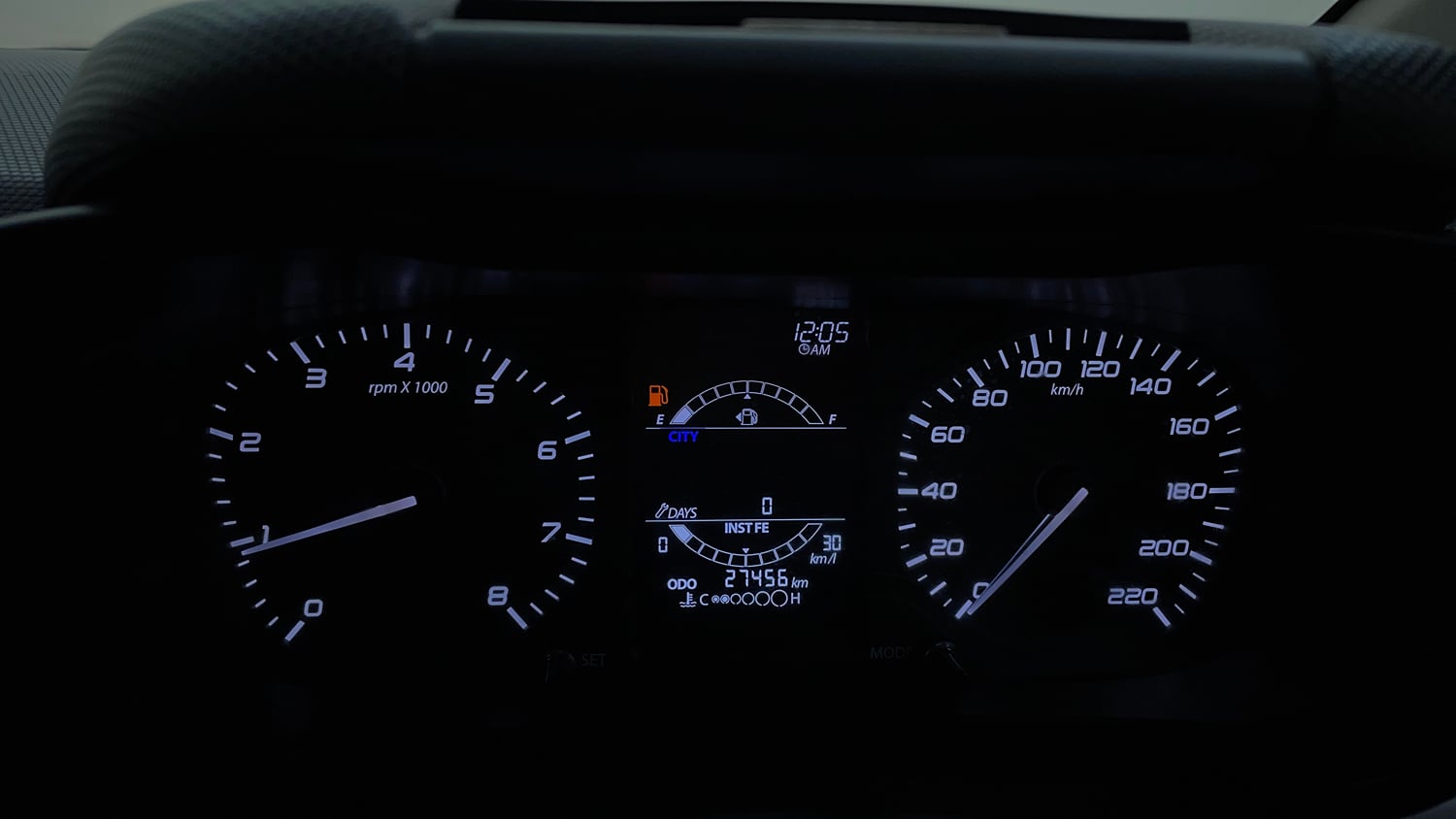 Used 2022 Tata Altroz XZ Petrol Petrol Manual interior CLUSTERMETER VIEW