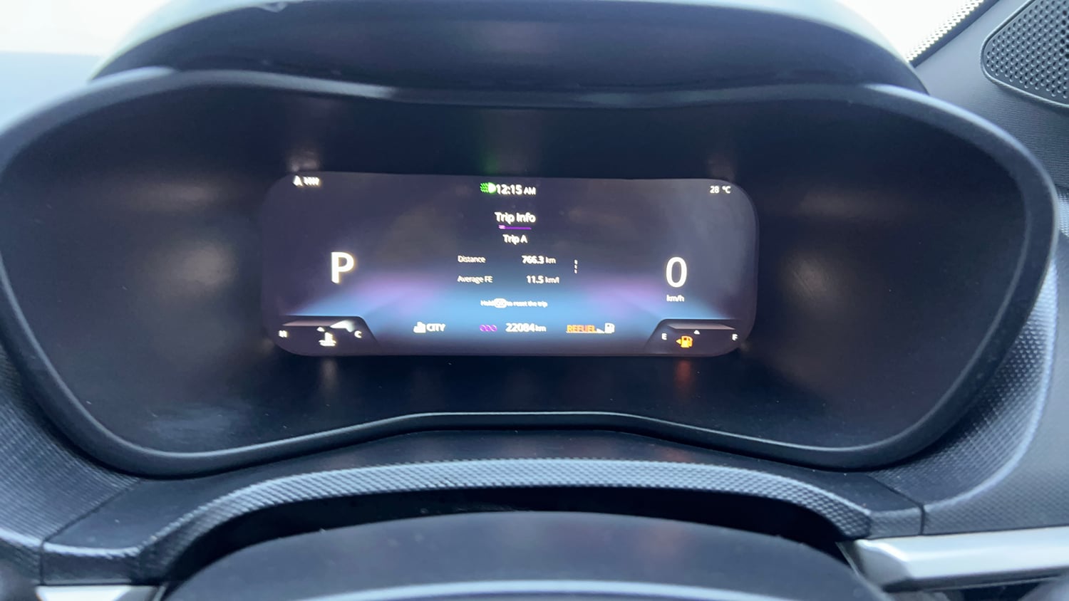 Used 2023 Tata Nexon Fearless Plus S 1.2 Revotron Petrol 7DCA DT Petrol Automatic interior CLUSTERMETER VIEW