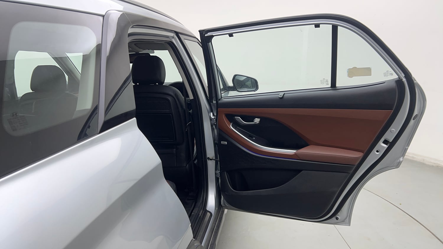 Used 2023 Hyundai Alcazar Platinum 7 STR 1.5 Turbo Petrol Petrol Manual interior RIGHT REAR DOOR OPEN VIEW