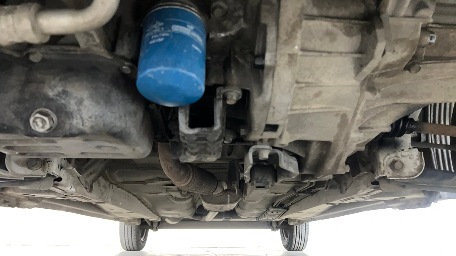 Used 2016 Hyundai Eon 1.0 Kappa Magna + (O) Petrol Manual extra FRONT LEFT UNDERBODY VIEW