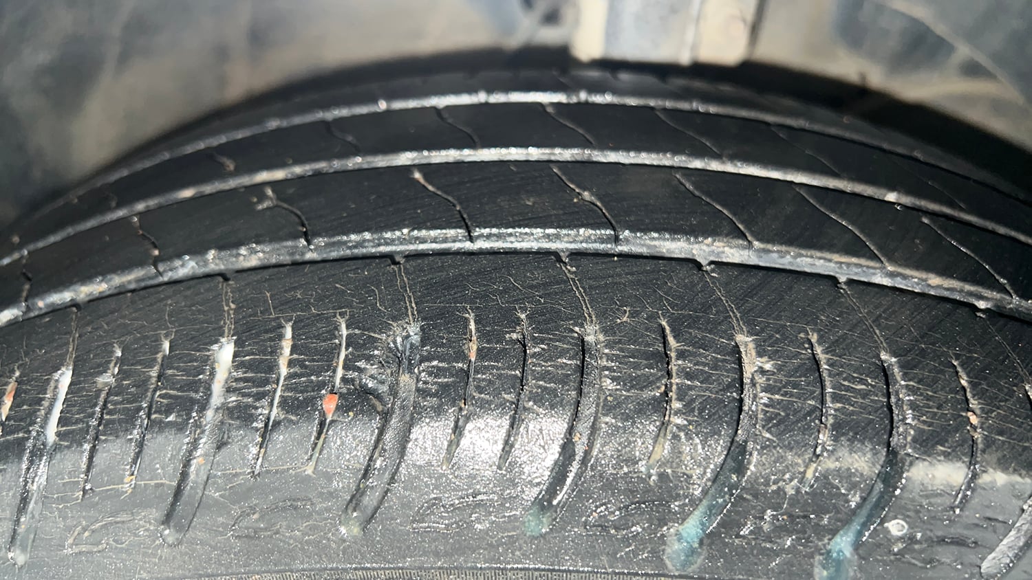 Used 2022 Maruti Suzuki Baleno Delta Petrol Manual tyres RIGHT FRONT TYRE TREAD VIEW