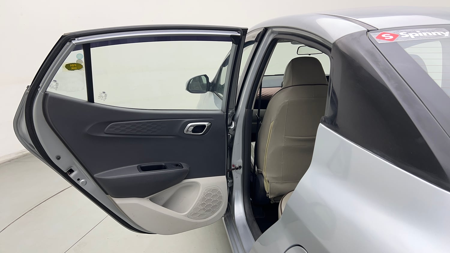 Used 2020 Hyundai Aura SX 1.2 Petrol Petrol Manual interior LEFT REAR DOOR OPEN VIEW