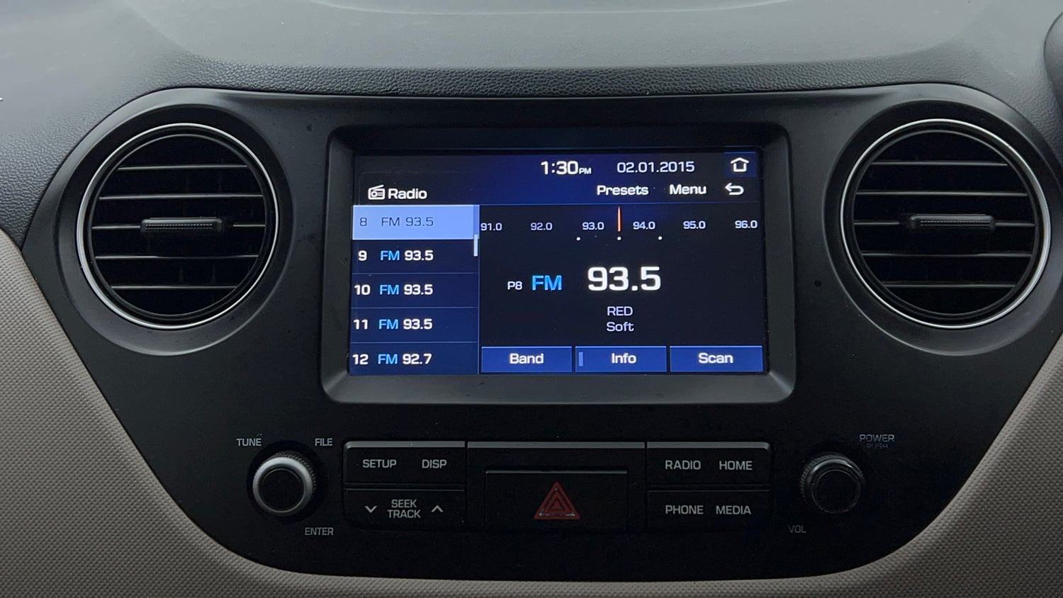 Used 2017 Hyundai Grand i10 Sportz (O) 1.2 Kappa VTVT Petrol Manual top_features Touch screen infotainment system