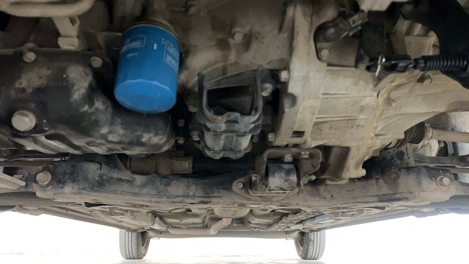 Used 2017 Hyundai Grand i10 Sportz (O) 1.2 Kappa VTVT Petrol Manual extra FRONT LEFT UNDERBODY VIEW