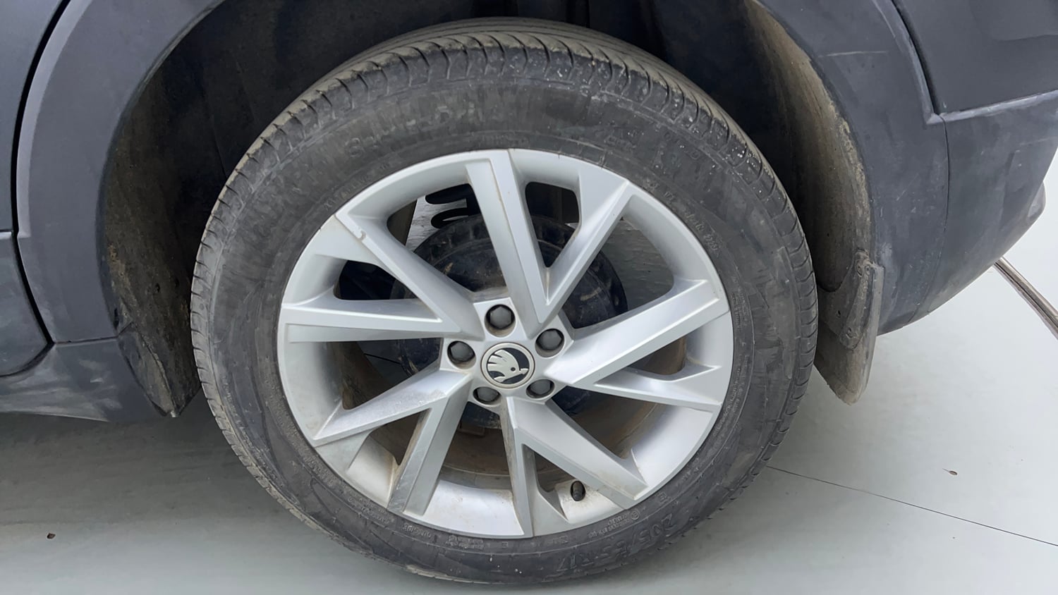 Used 2024 Skoda Kushaq Style 1.0L TSI MT Petrol Manual tyres LEFT REAR TYRE RIM VIEW