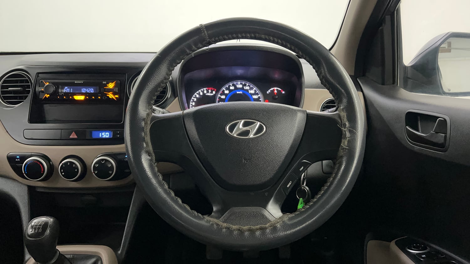 Used 2016 Hyundai Grand i10 Magna 1.2 Kappa VTVT CNG (outside fitted) Cng Manual interior STEERING VIEW