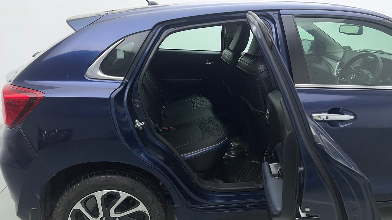 Used 2025 Maruti Suzuki Baleno Alpha MT Petrol Manual interior RIGHT SIDE REAR DOOR CABIN VIEW