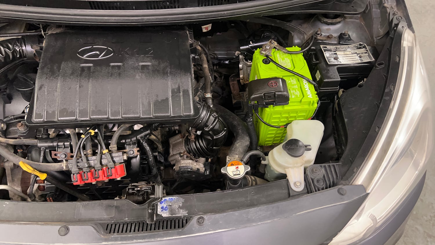 Used 2016 Hyundai Grand i10 Magna 1.2 Kappa VTVT CNG (outside fitted) Cng Manual engine ENGINE LEFT SIDE VIEW