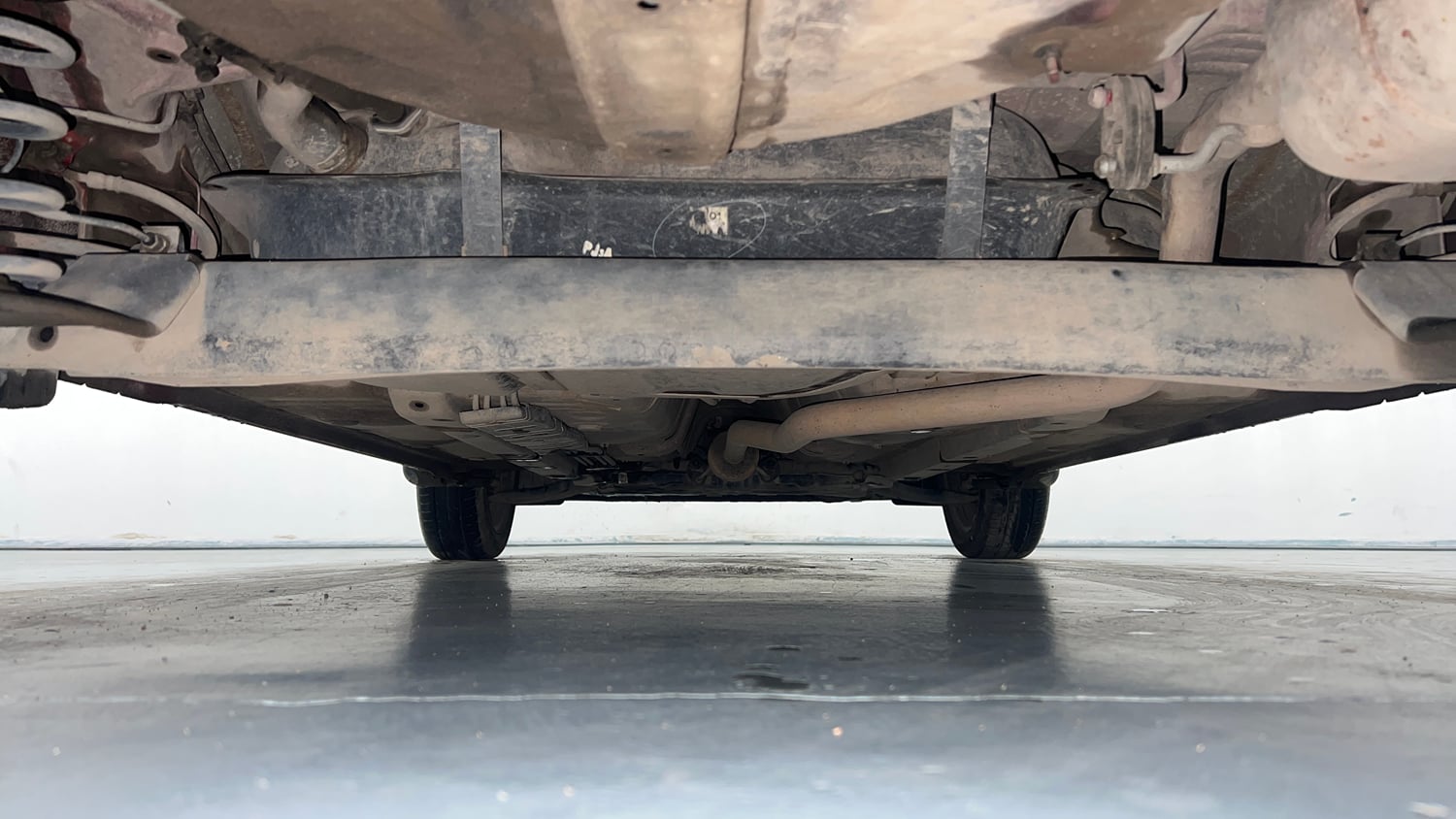 Used 2021 Hyundai Grand i10 Nios Magna Corporate Edition 1.2 Kappa VTVT Petrol Manual extra REAR UNDERBODY VIEW (TAKEN FROM REAR)