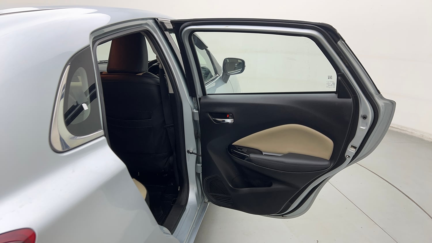 Used 2023 Toyota Glanza G AMT Petrol Automatic interior RIGHT REAR DOOR OPEN VIEW