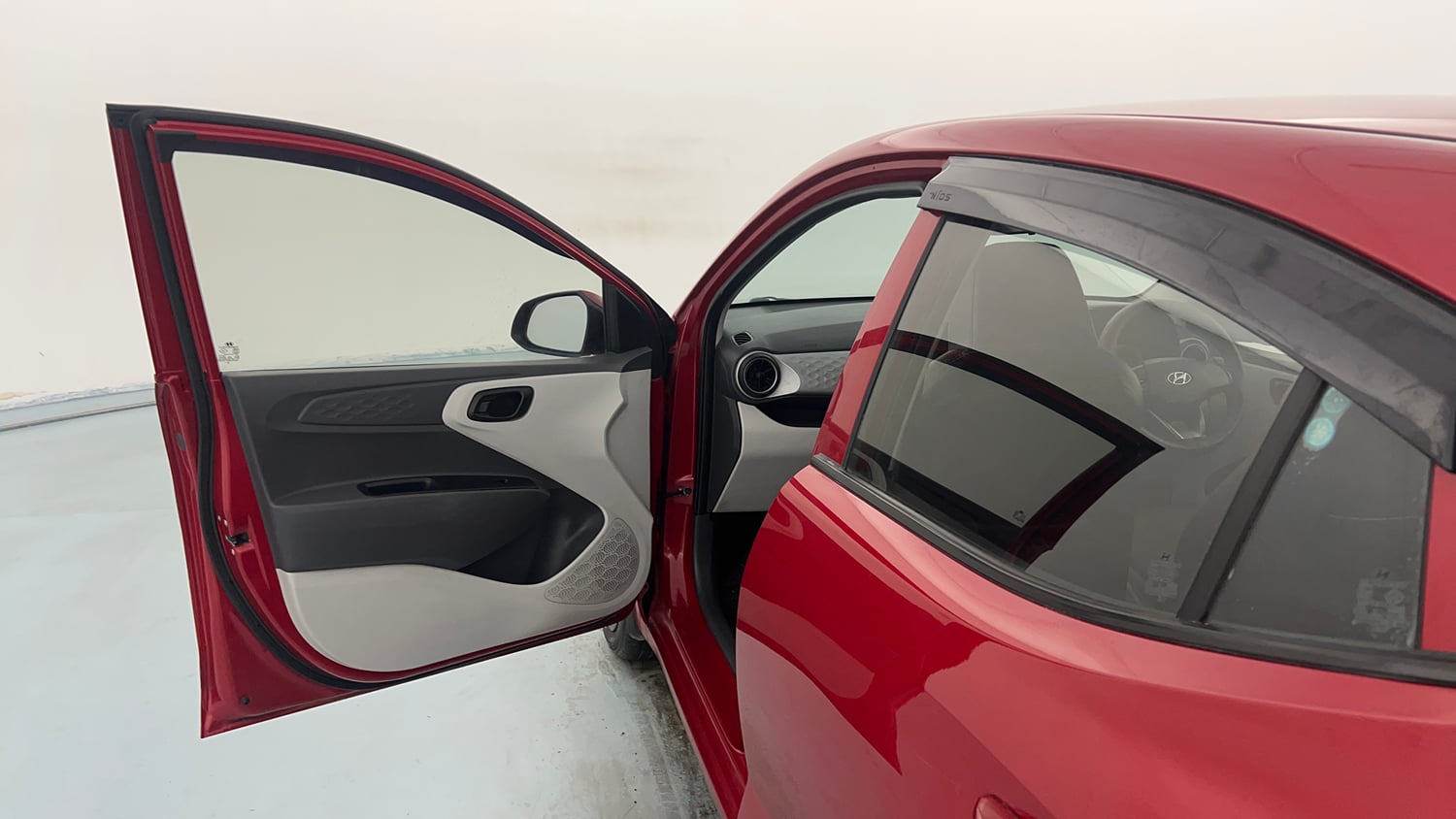 Used 2021 Hyundai Grand i10 Nios Magna Corporate Edition 1.2 Kappa VTVT Petrol Manual interior LEFT FRONT DOOR OPEN VIEW