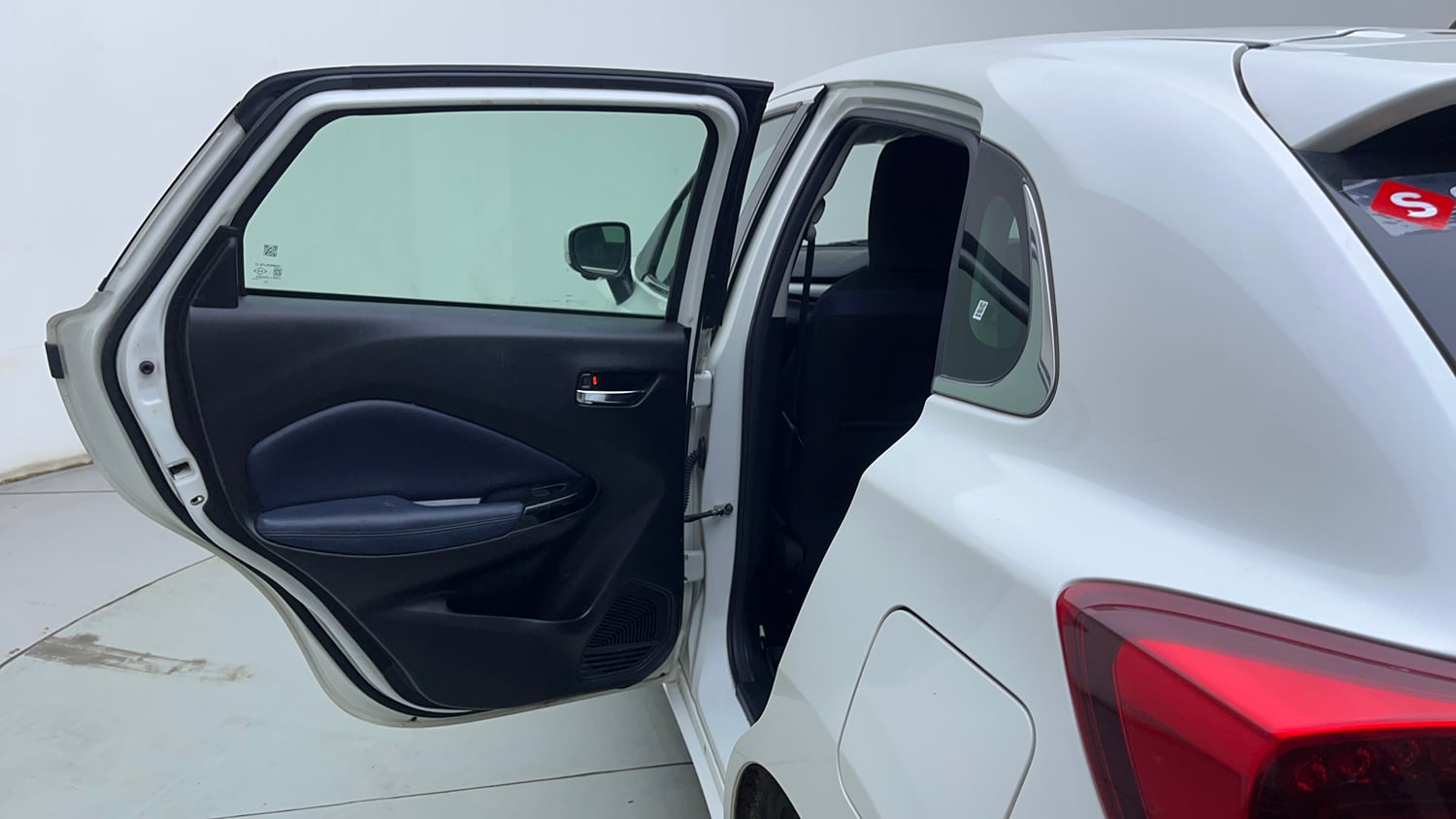 Used 2023 Maruti Suzuki Baleno Alpha AGS Petrol Automatic interior LEFT REAR DOOR OPEN VIEW
