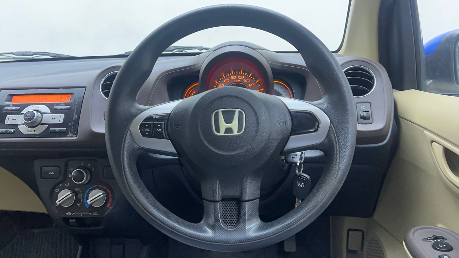 Used 2013 Honda Brio S MT Petrol Manual interior STEERING VIEW