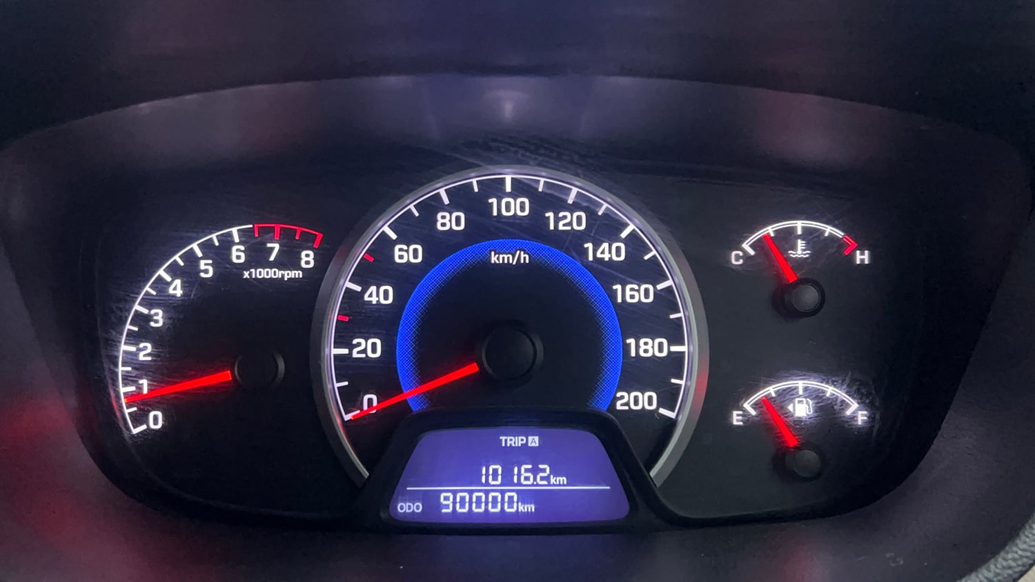 Used 2017 Hyundai Grand i10 Sportz (O) 1.2 Kappa VTVT Petrol Manual interior CLUSTERMETER VIEW