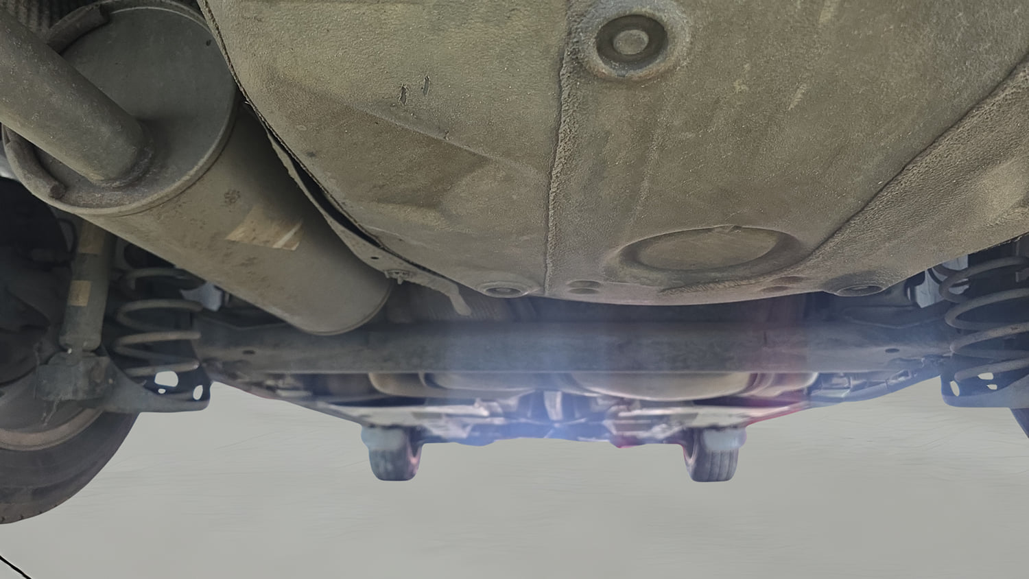 Used 2019 Skoda Rapid Ambition 1.5 TDI Diesel Manual extra REAR UNDERBODY VIEW (TAKEN FROM REAR)