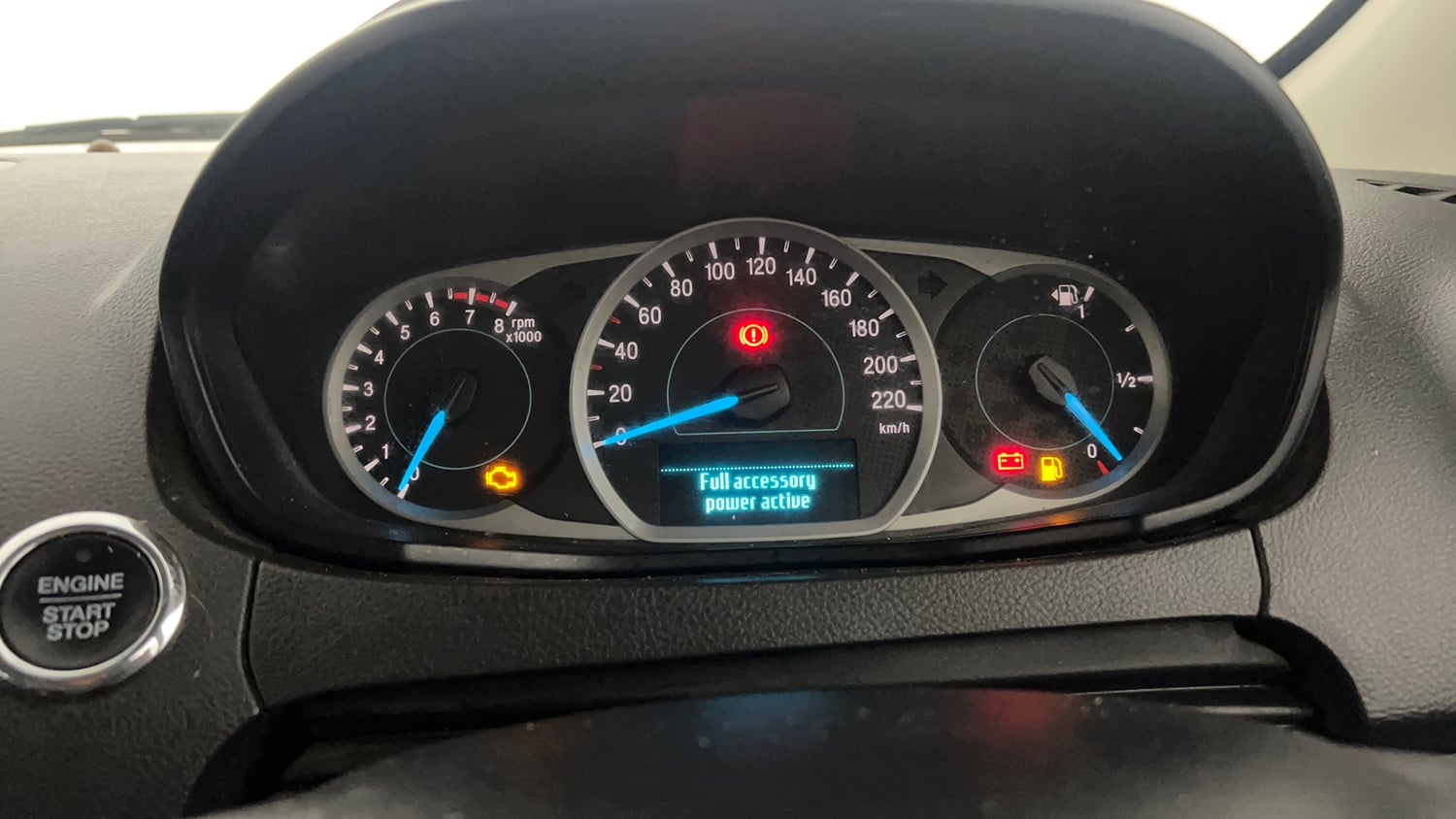 Used 2019 Ford Figo Titanium 1.2 Ti-VCT MT Petrol Manual interior CLUSTERMETER VIEW