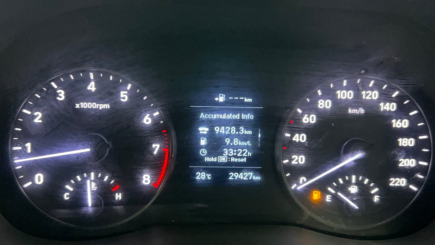 Used 2019 Hyundai Verna SX 1.6 VTVT Petrol Manual interior CLUSTERMETER VIEW