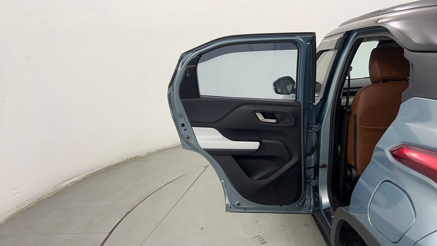 Used 2023 Tata Punch Creative Dual Tone Petrol Manual interior LEFT REAR DOOR OPEN VIEW