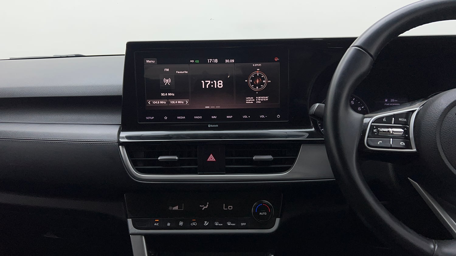 Used 2020 Kia Seltos Anniversary Edition 1.5 Petrol Manual interior MUSIC SYSTEM & AC CONTROL VIEW