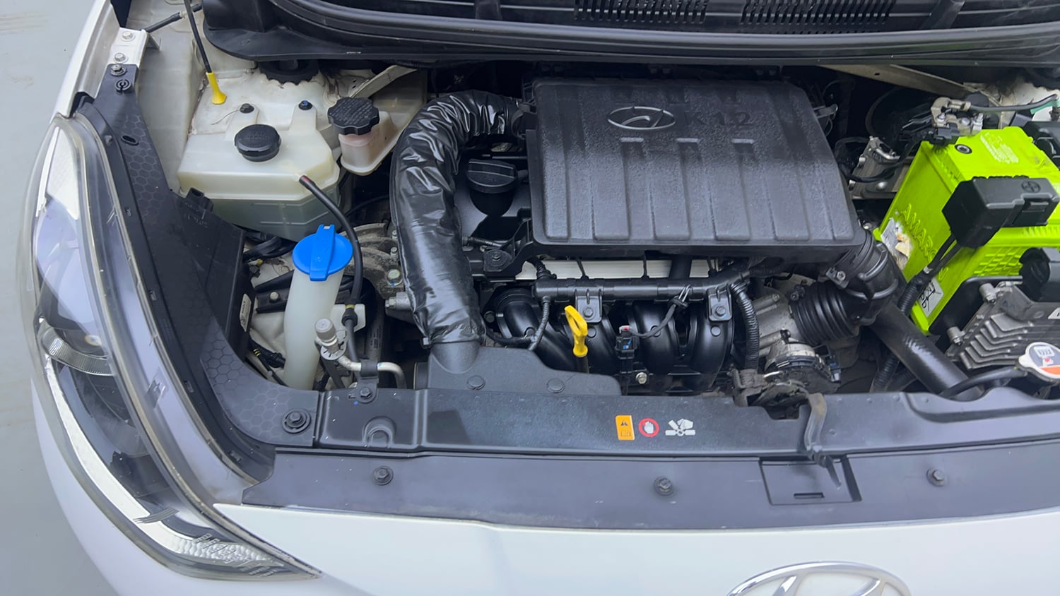 Used 2020 Hyundai Grand i10 Nios Sportz AMT 1.2 Kappa VTVT Petrol Automatic engine ENGINE RIGHT SIDE VIEW