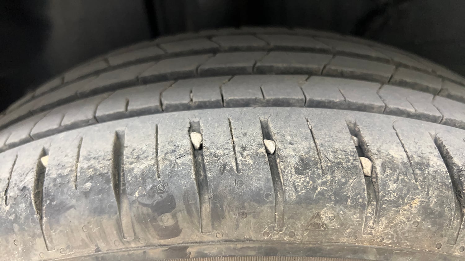 Used 2023 Tata Punch Creative Dual Tone Petrol Manual tyres RIGHT REAR TYRE TREAD VIEW