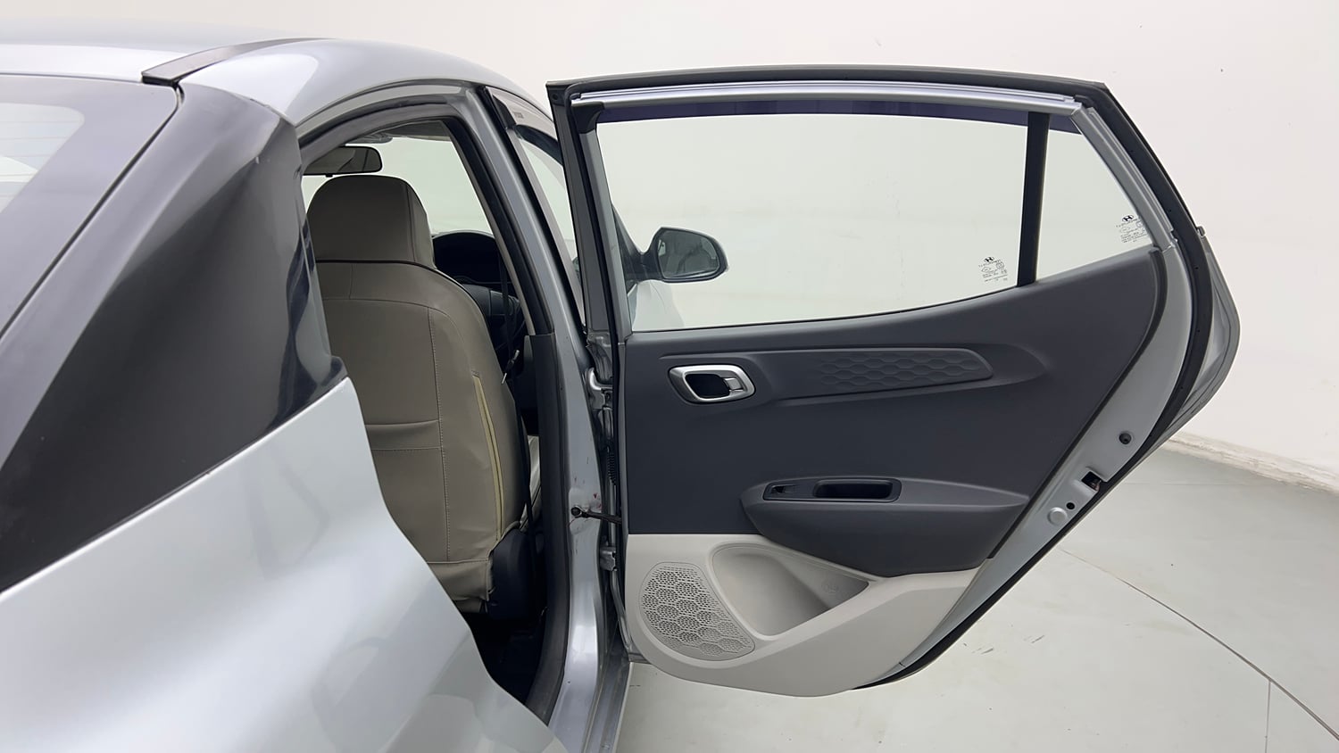 Used 2020 Hyundai Aura SX 1.2 Petrol Petrol Manual interior RIGHT REAR DOOR OPEN VIEW