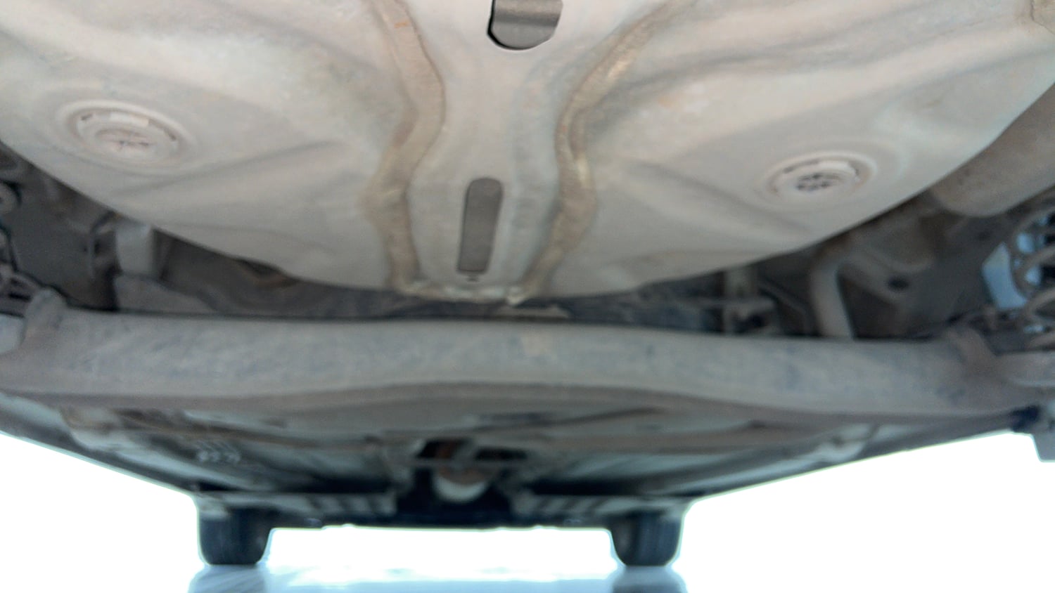 Used 2023 Toyota Glanza G AMT Petrol Automatic extra REAR UNDERBODY VIEW (TAKEN FROM REAR)