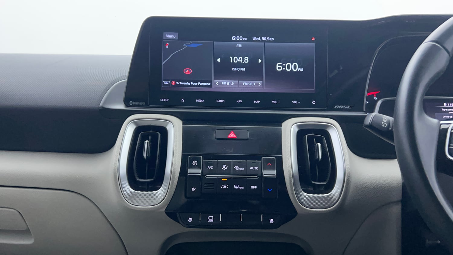 Used 2022 Kia Sonet HTX Plus 1.5 Diesel Manual interior MUSIC SYSTEM & AC CONTROL VIEW