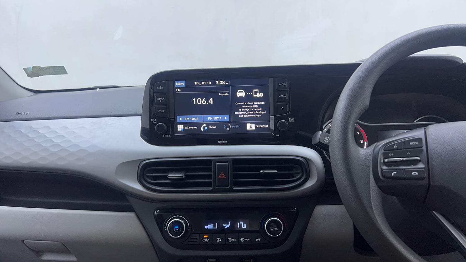 Used 2020 Hyundai Grand i10 Nios Sportz AMT 1.2 Kappa VTVT Petrol Automatic interior MUSIC SYSTEM & AC CONTROL VIEW